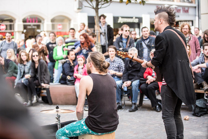 Brillantes Wetter - Fotos vom 1. Straßenmusikfestival im Rahmen des Alternativen Frühlings in Heidelberg 
